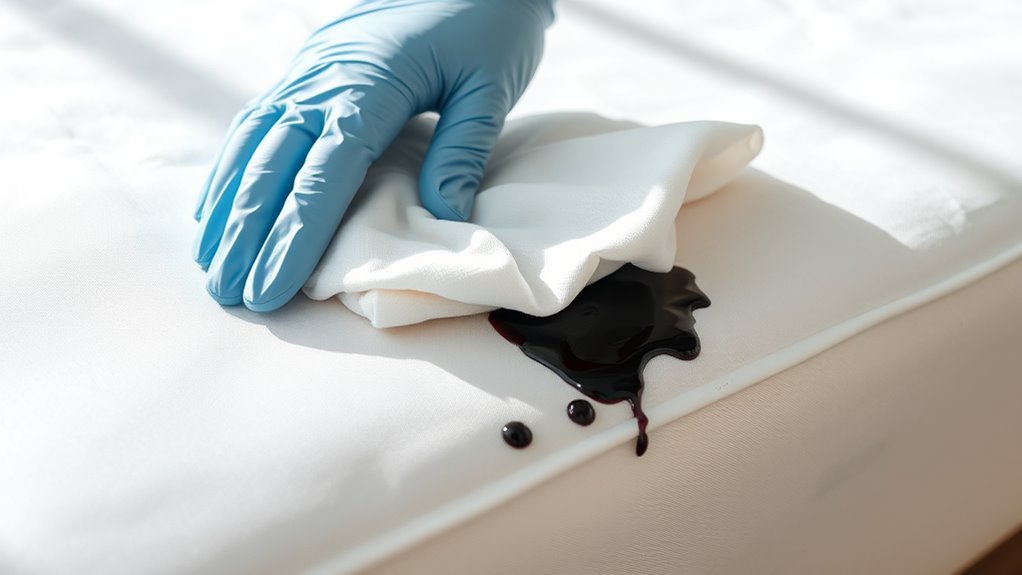 blot ink stain promptly