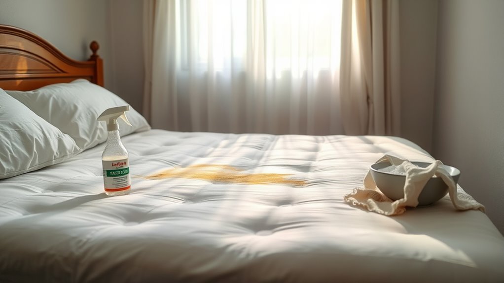 clean mattress after bedwetting