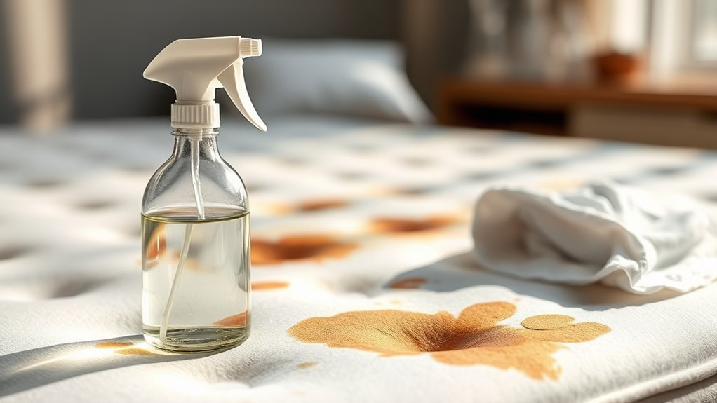 cleaning latex mattress stains