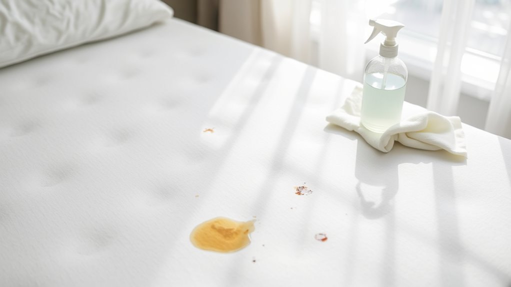 common latex mattress stains
