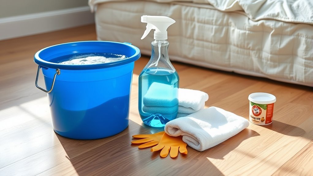 gather cleaning supplies effectively