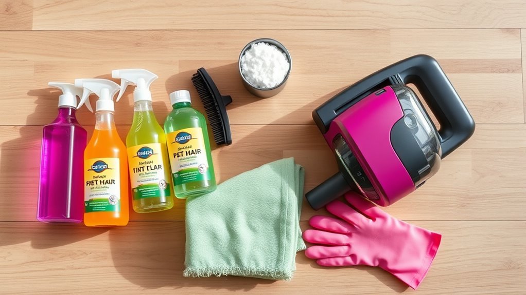 gather essential cleaning supplies