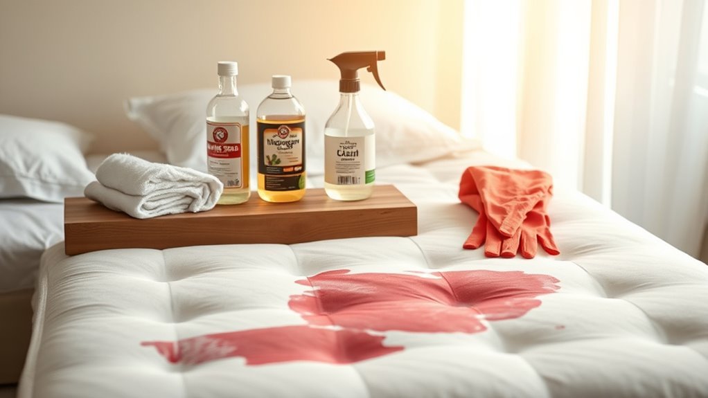 gather mattress cleaning supplies