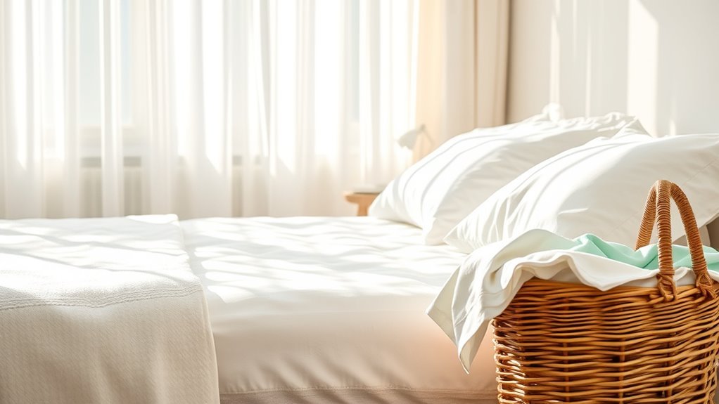 regular bedding washing routine