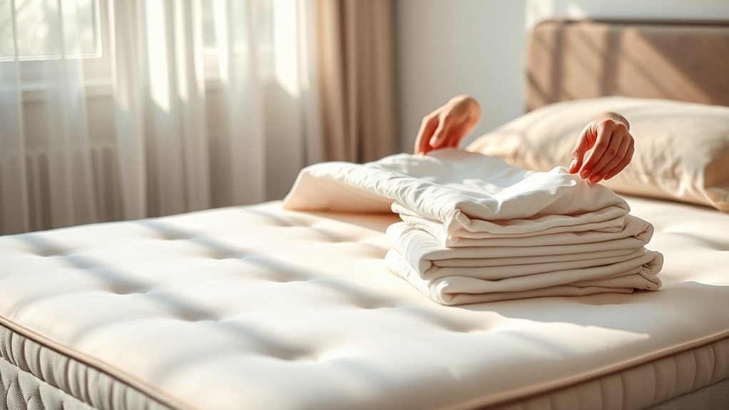 remove bedding wash protectors