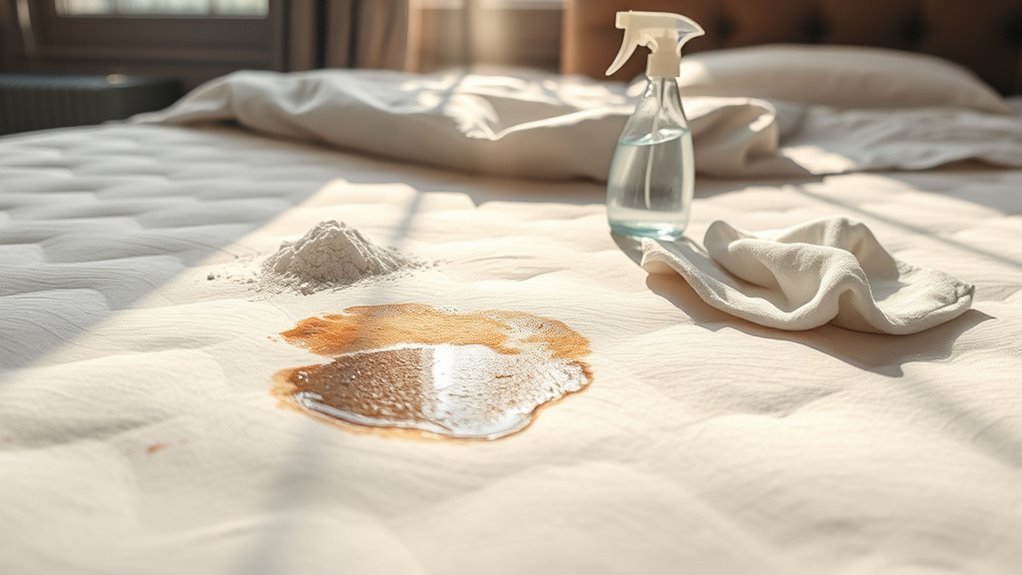 removing food stains mattress