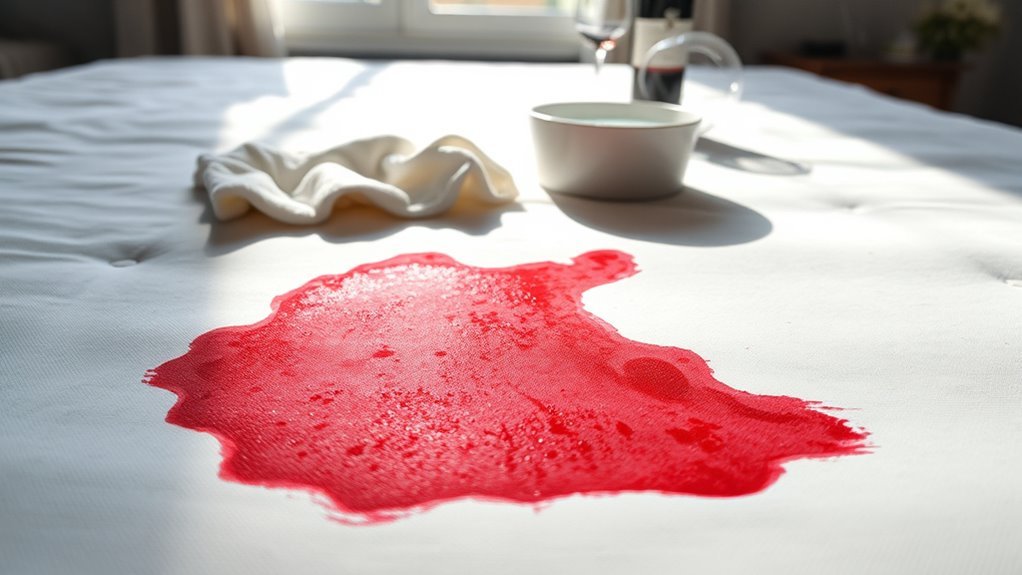 removing wine stains mattress