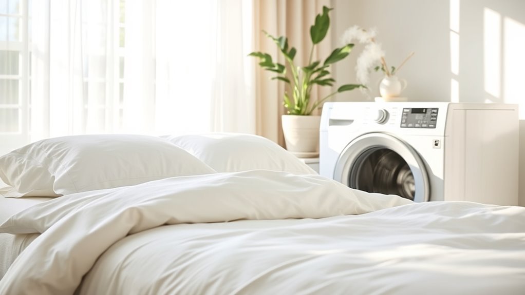 wash bedding weekly hot