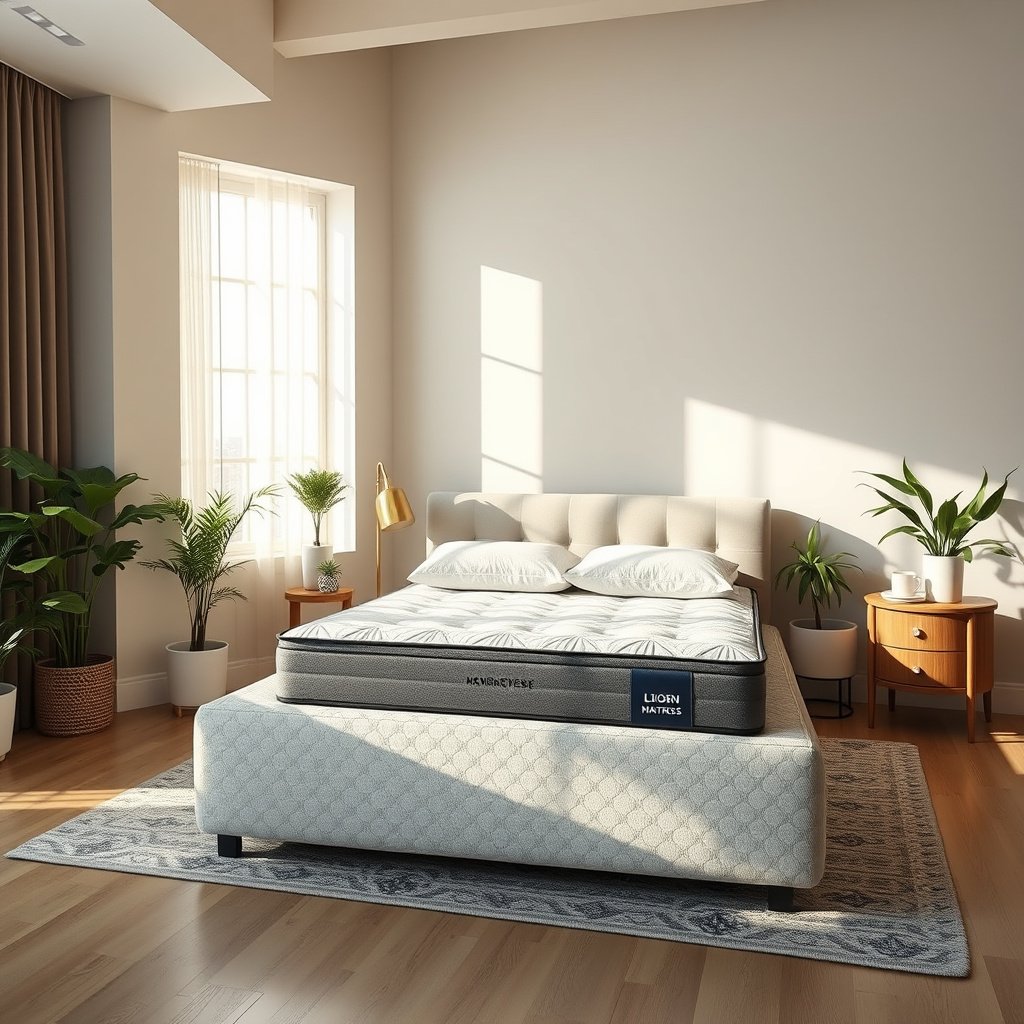 A plush mattress designed for combination sleepers with asthma, showcasing comfort and airflow features.