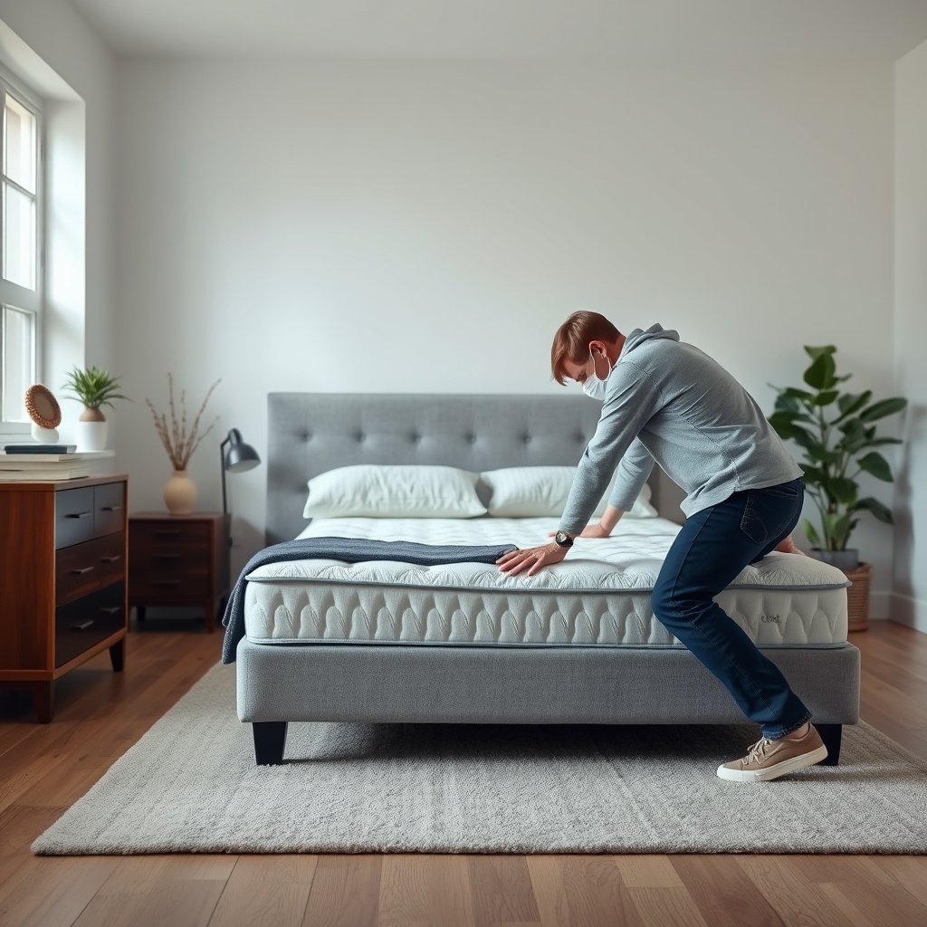 Identifying if a mattress is too soft for back sleepers with scoliosis by checking sagging areas.