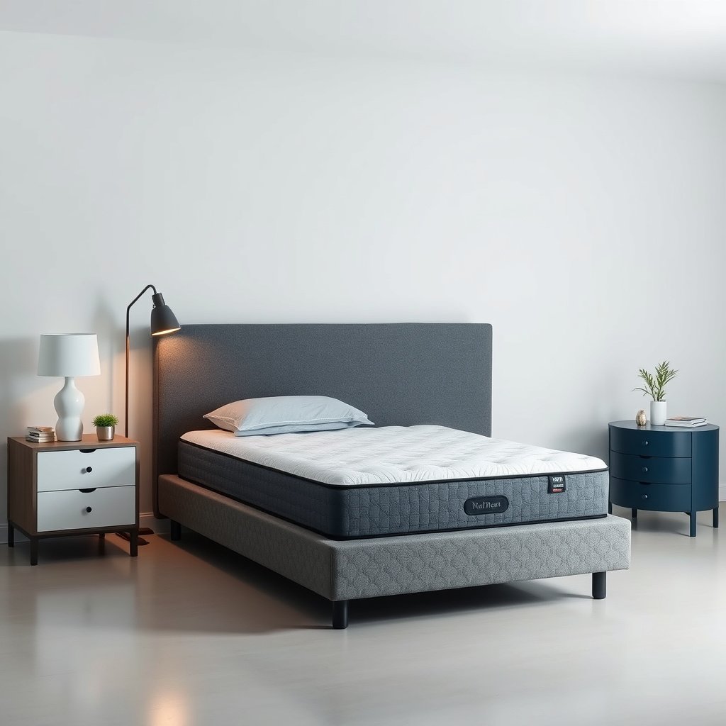 A side sleeper testing mattress firmness for joint pain relief.