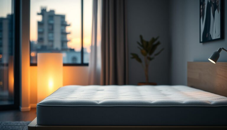A back sleeper testing a comfortable latex mattress ideal for snorers.