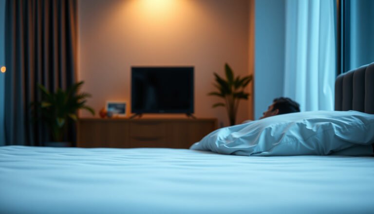 A side sleeper on a latex mattress, ideal for managing hot flashes and providing comfort.