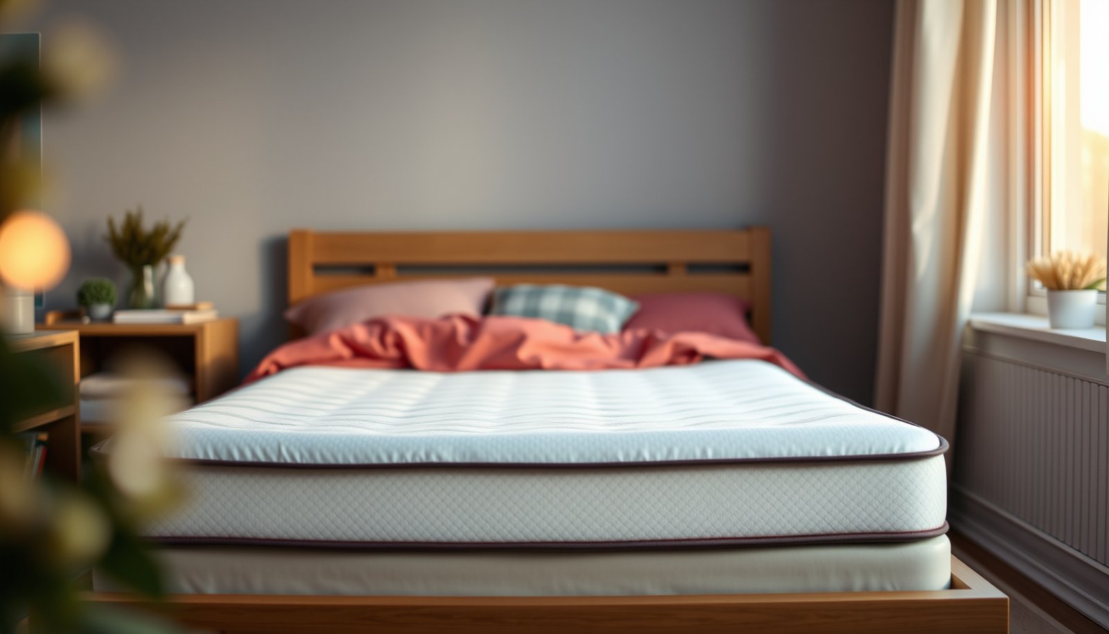 Image showing a comfortable memory foam mattress suitable for kids with eczema.