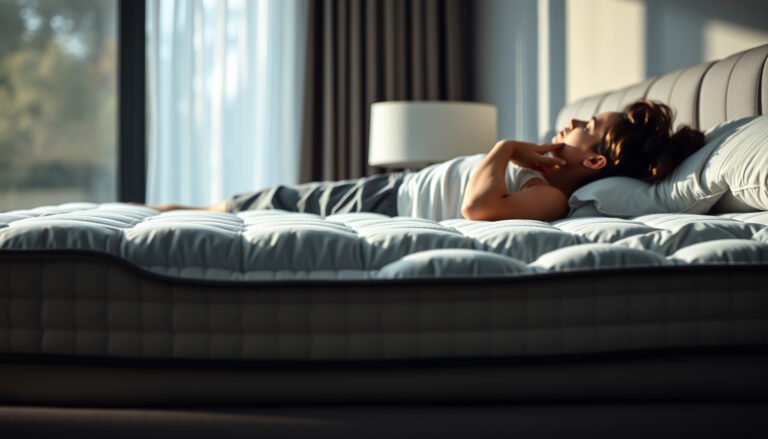A plush mattress suitable for combination sleepers experiencing neck pain.
