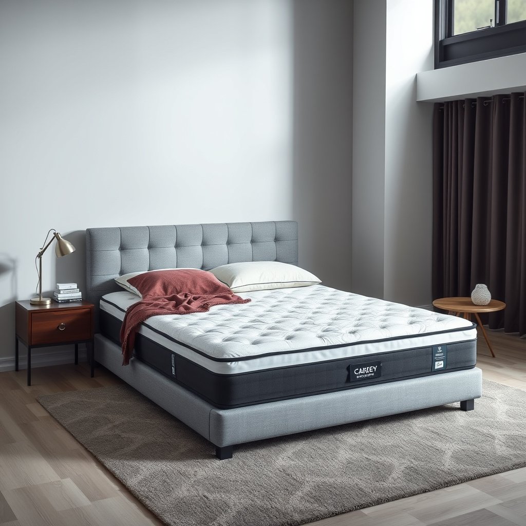 A plush mattress that maintains spine alignment for stomach sleepers with hot flashes.
