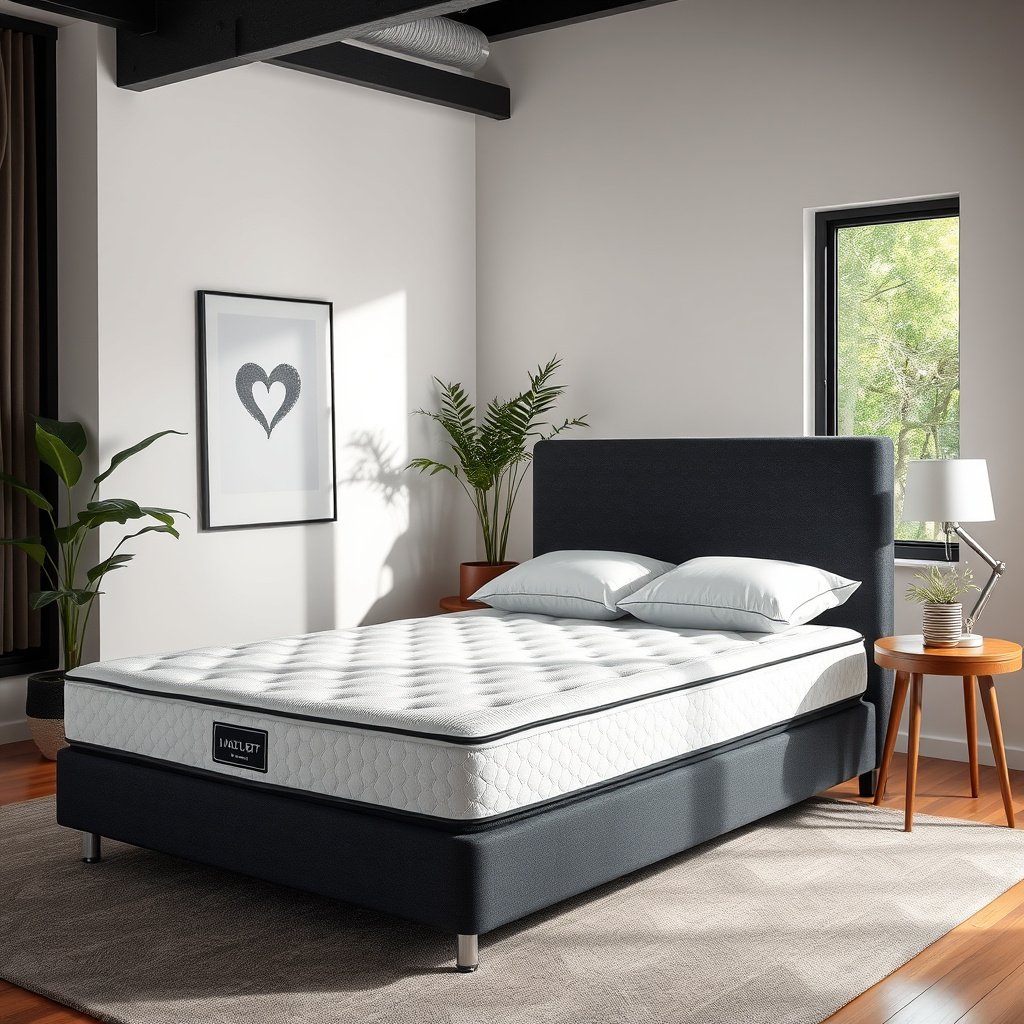 A side sleeper testing a firm mattress for support and comfort, focusing on joint pain relief.