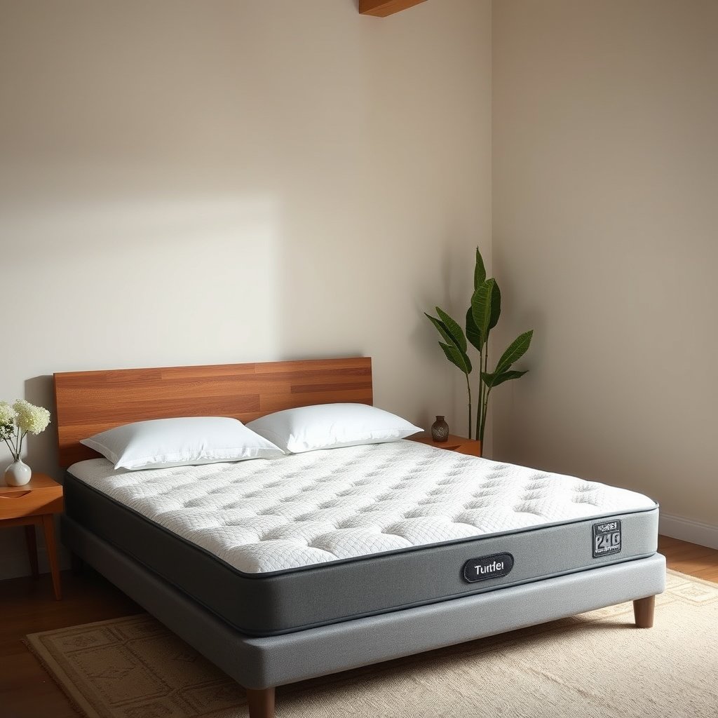 A clean and dry wool mattress surface ready for protection against dust mites during a move.