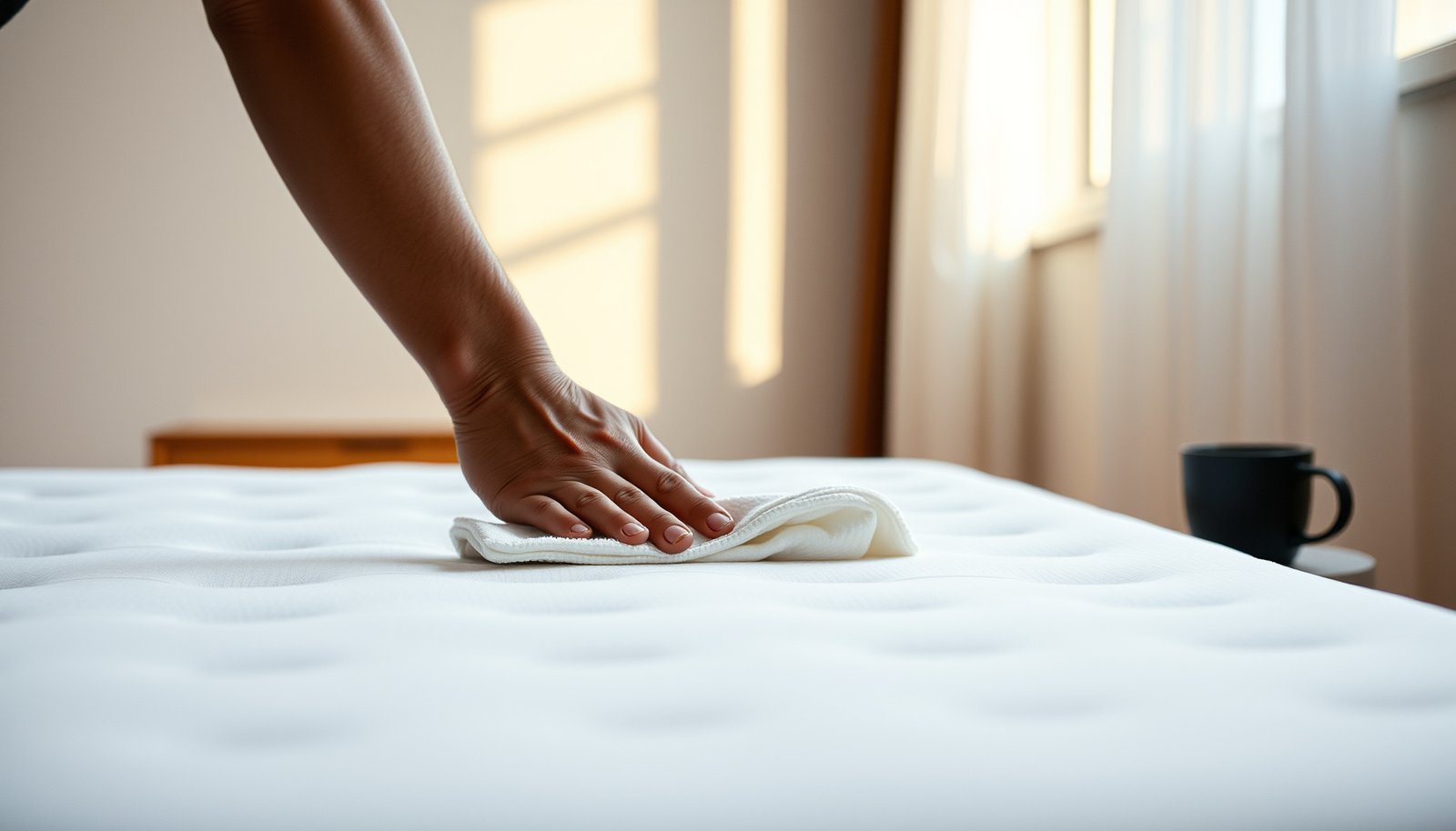 Step-by-step guide on cleaning a latex mattress with coffee odors using natural methods