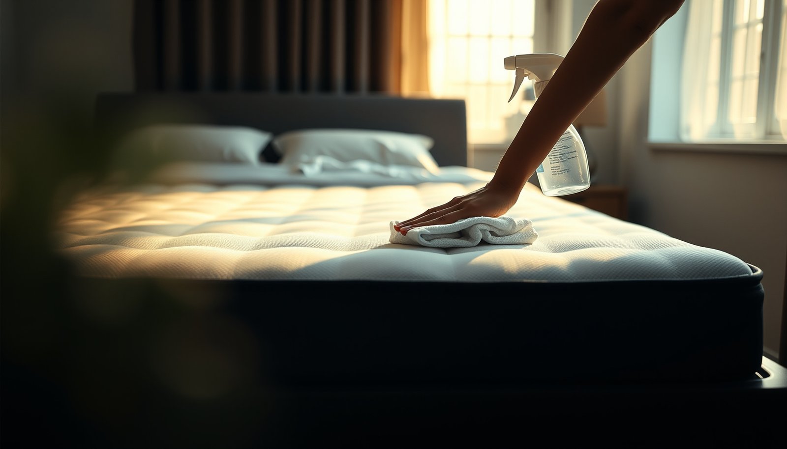 Step-by-step guide on cleaning a hybrid mattress affected by pet urine