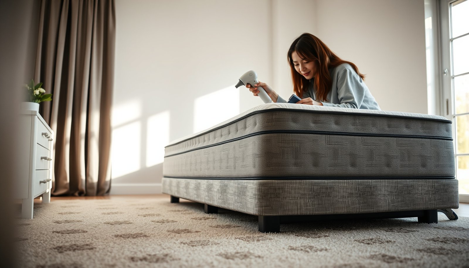 Step-by-step process for cleaning a hybrid mattress with food odors effectively