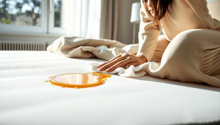 Step-by-step guide on cleaning juice stains from a hybrid mattress safely and effectively.