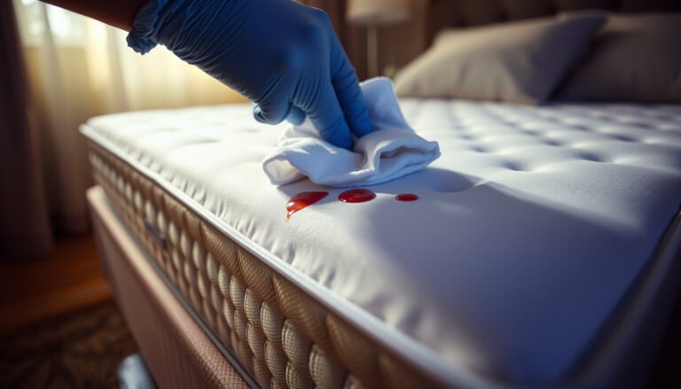 Step-by-step guide on cleaning a memory foam mattress stained with ink spills.