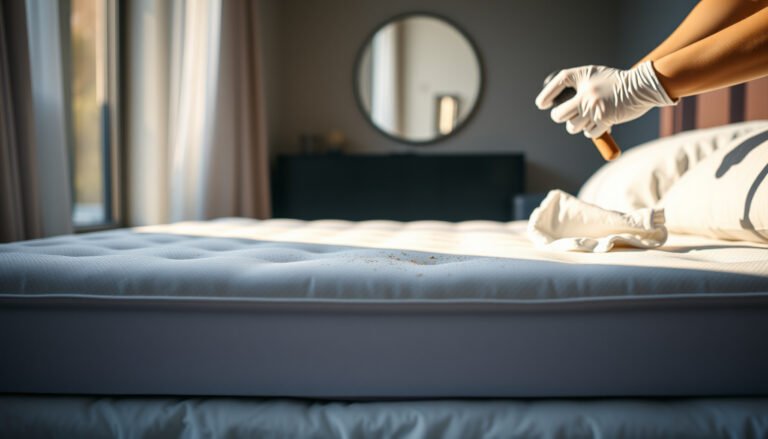 Step-by-step guide on cleaning makeup stains from a memory foam mattress
