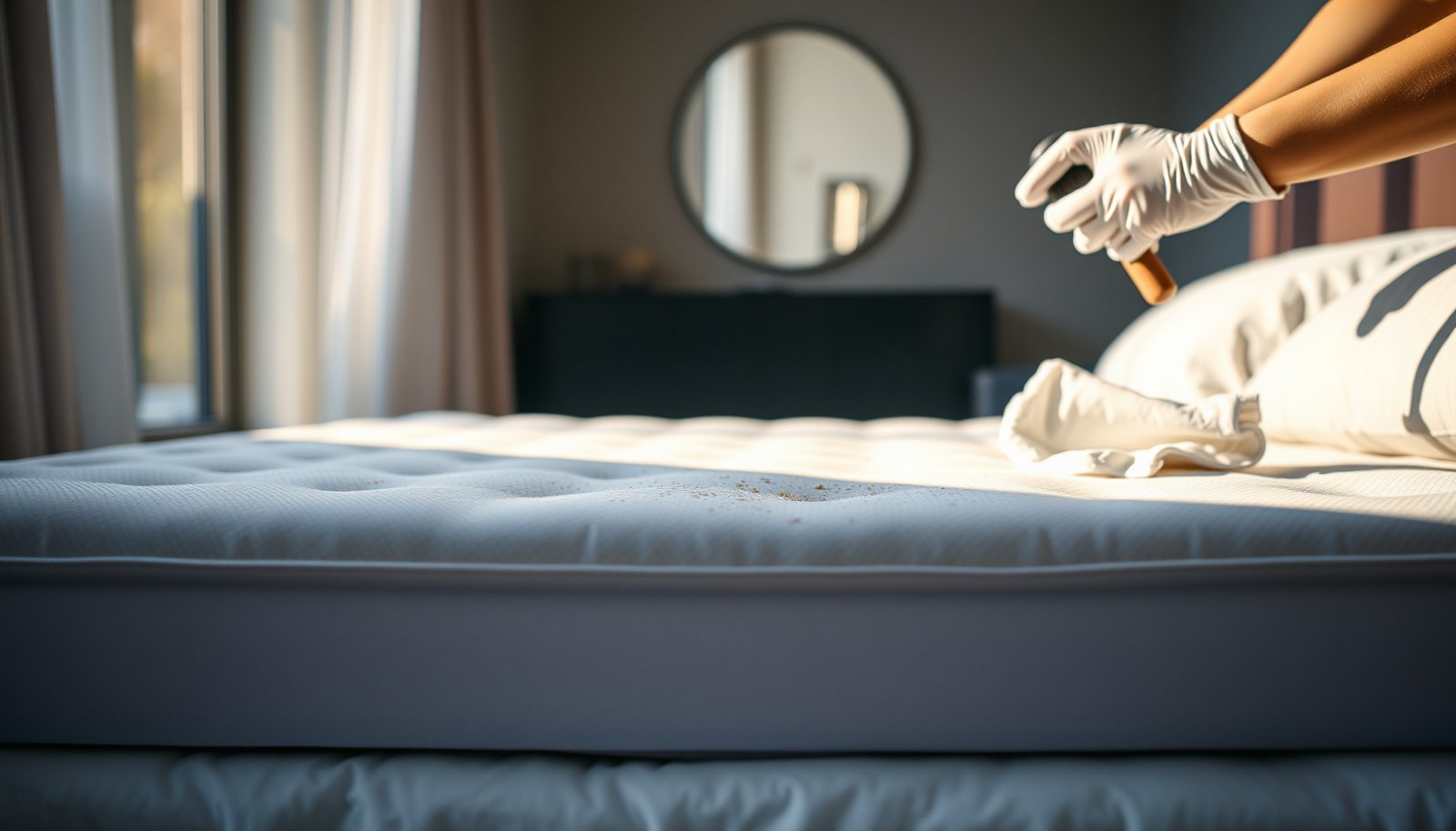 Step-by-step guide on cleaning makeup stains from a memory foam mattress