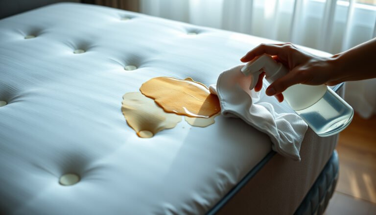 Step-by-step guide on cleaning a pillow-top mattress affected by pet urine spills.