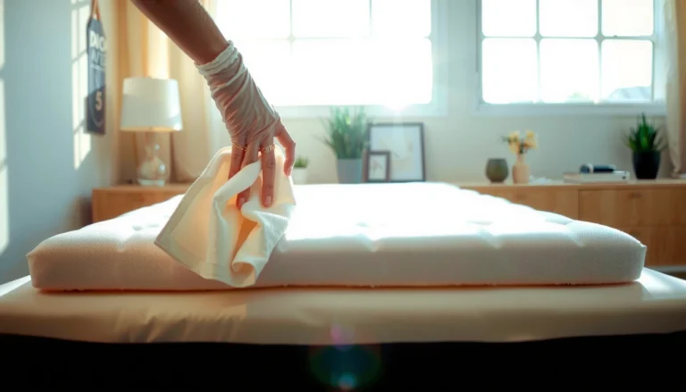 Step-by-step guide on cleaning a pillow-top mattress with sweat stains.