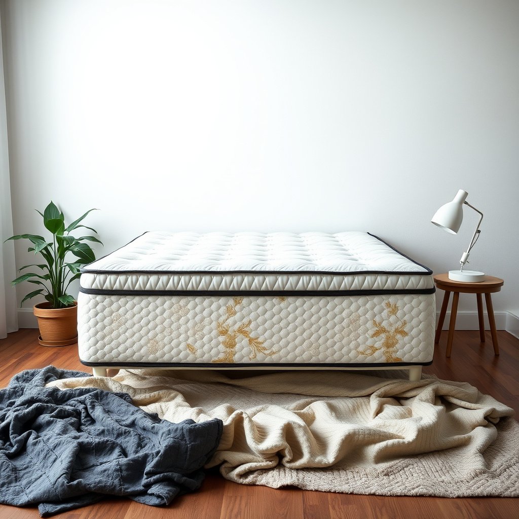 Illustration showing how coastal humidity contributes to mold growth on latex mattresses