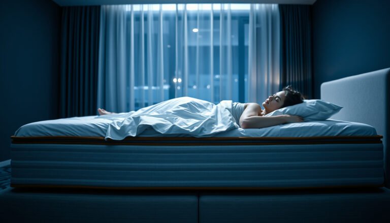 A cooling mattress designed for back sleepers experiencing night sweats, showcasing its breathable materials.