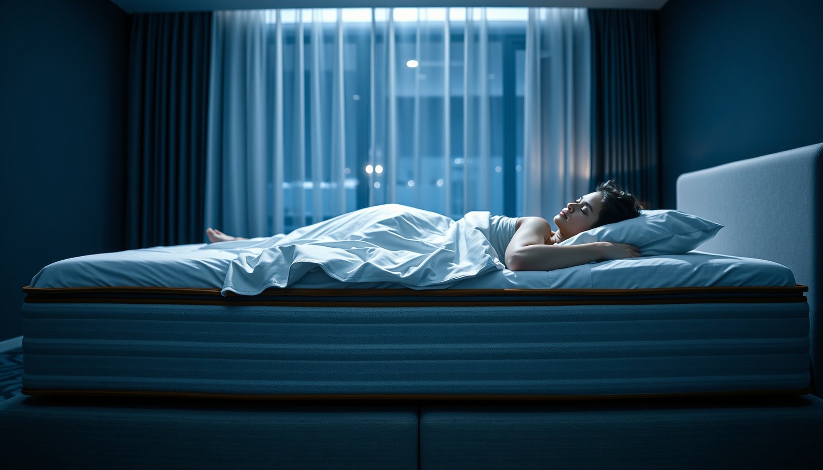 A cooling mattress designed for back sleepers experiencing night sweats, showcasing its breathable materials.