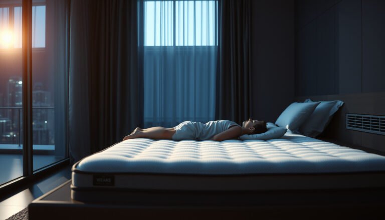 A cooling mattress designed for back sleepers with asthma, showcasing its breathable material and support features.