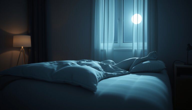 A side sleeper testing a cooling mattress, ideal for those with scoliosis.