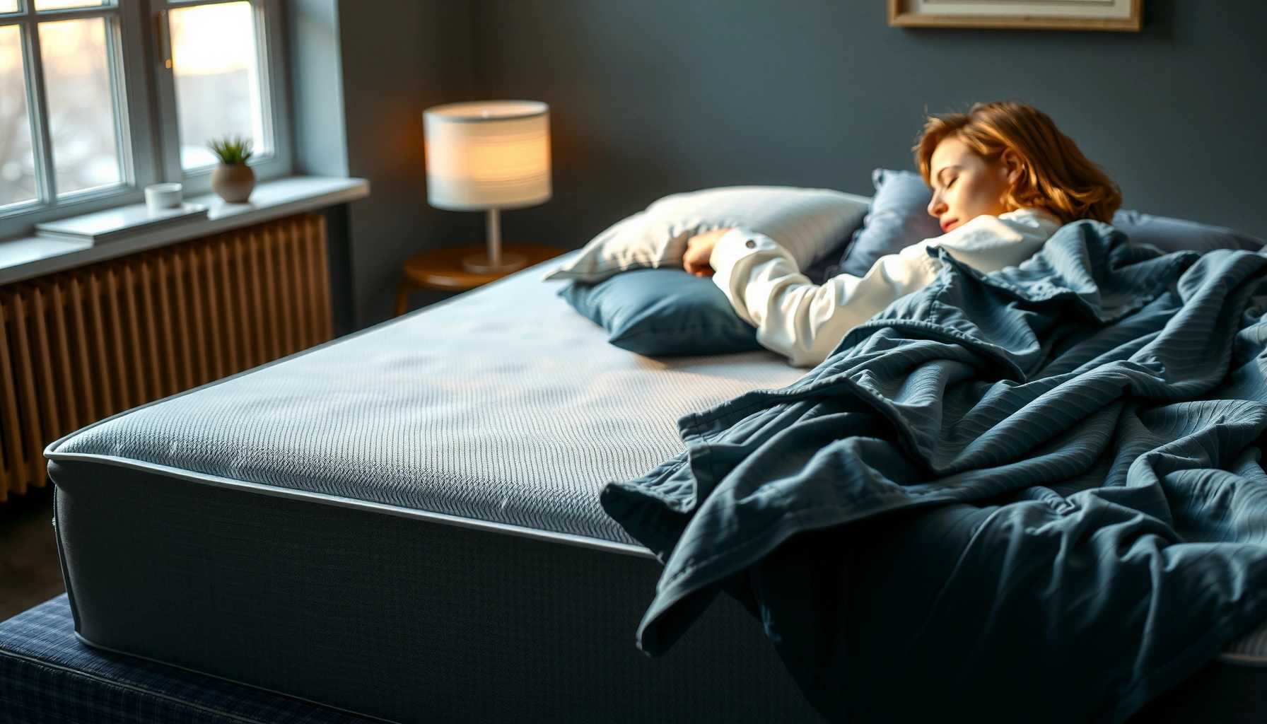 A cooling mattress designed for side sleepers with allergies, showcasing comfort and breathability.
