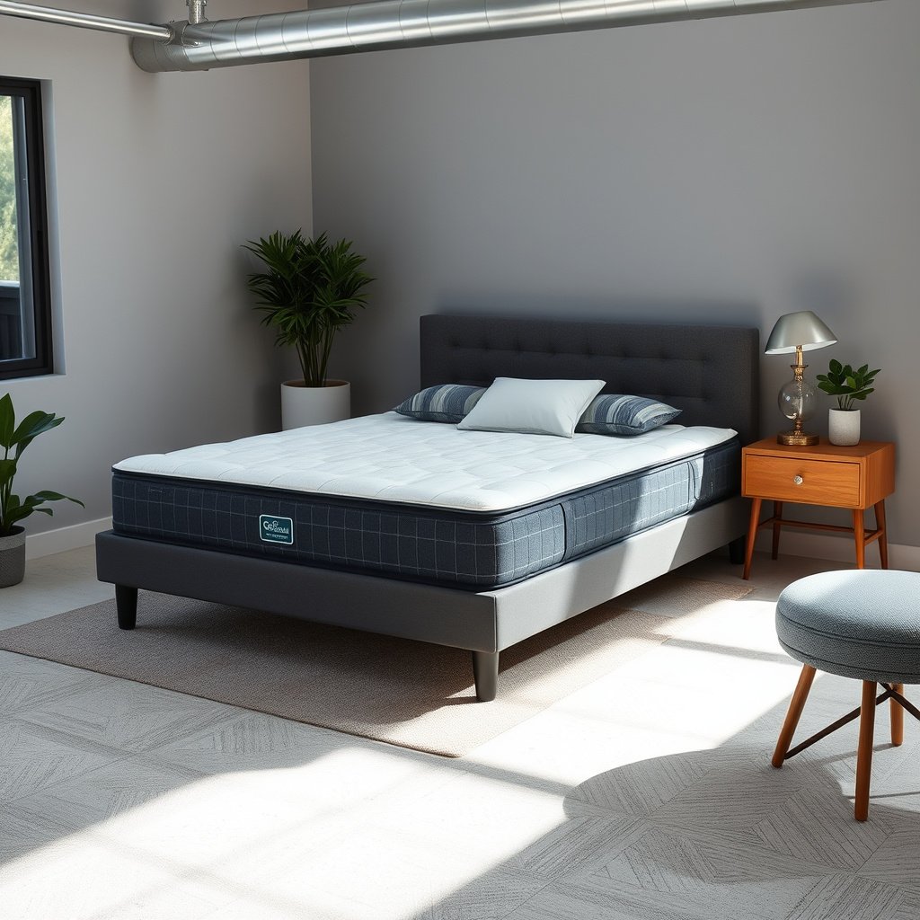 Image showing a side sleeper assessing a mattress that feels too soft for sciatica support.