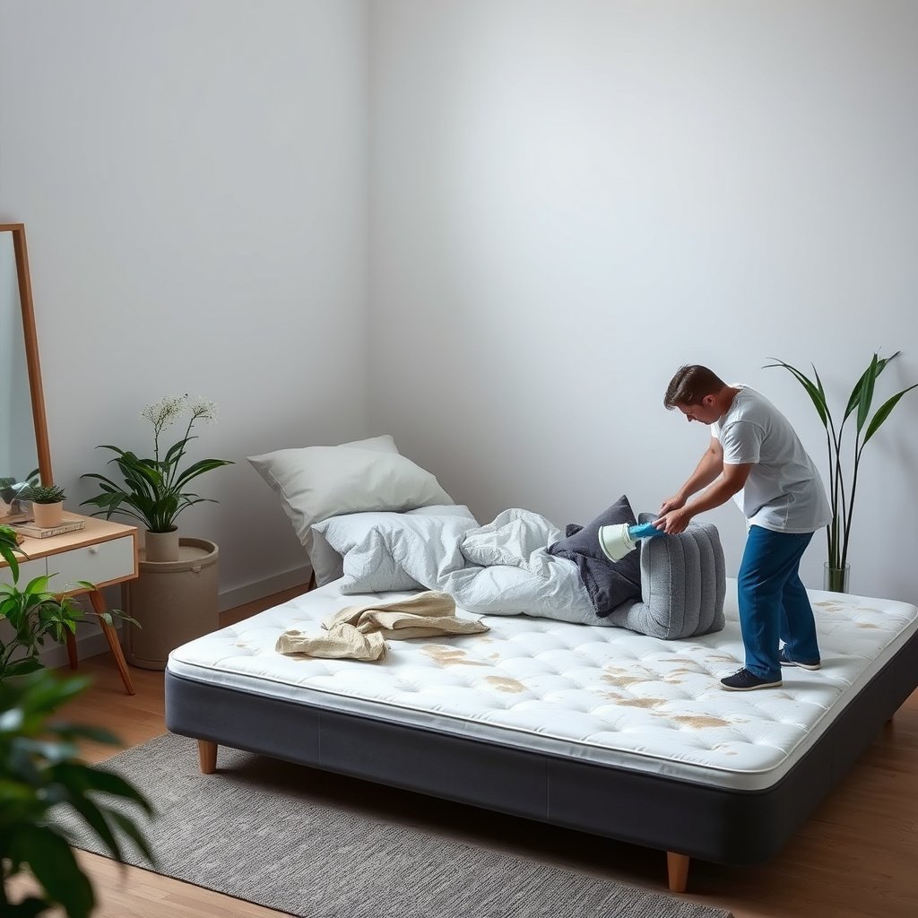 Supplies needed to clean ink stains from a latex mattress without spreading the ink.