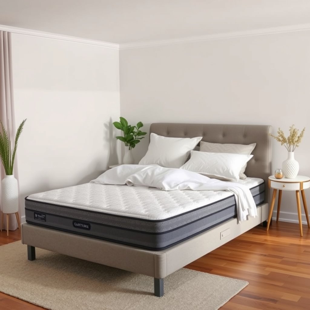 Image showing how to confirm if sagging is from the mattress or the base for fixing innerspring mattress issues.