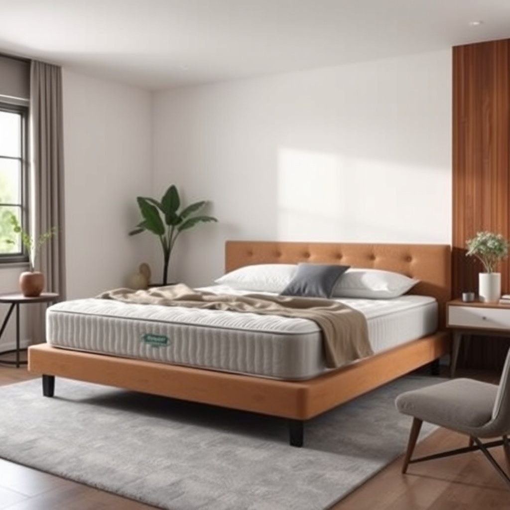 Illustration of latex mattress features beneficial for side sleepers who snore.