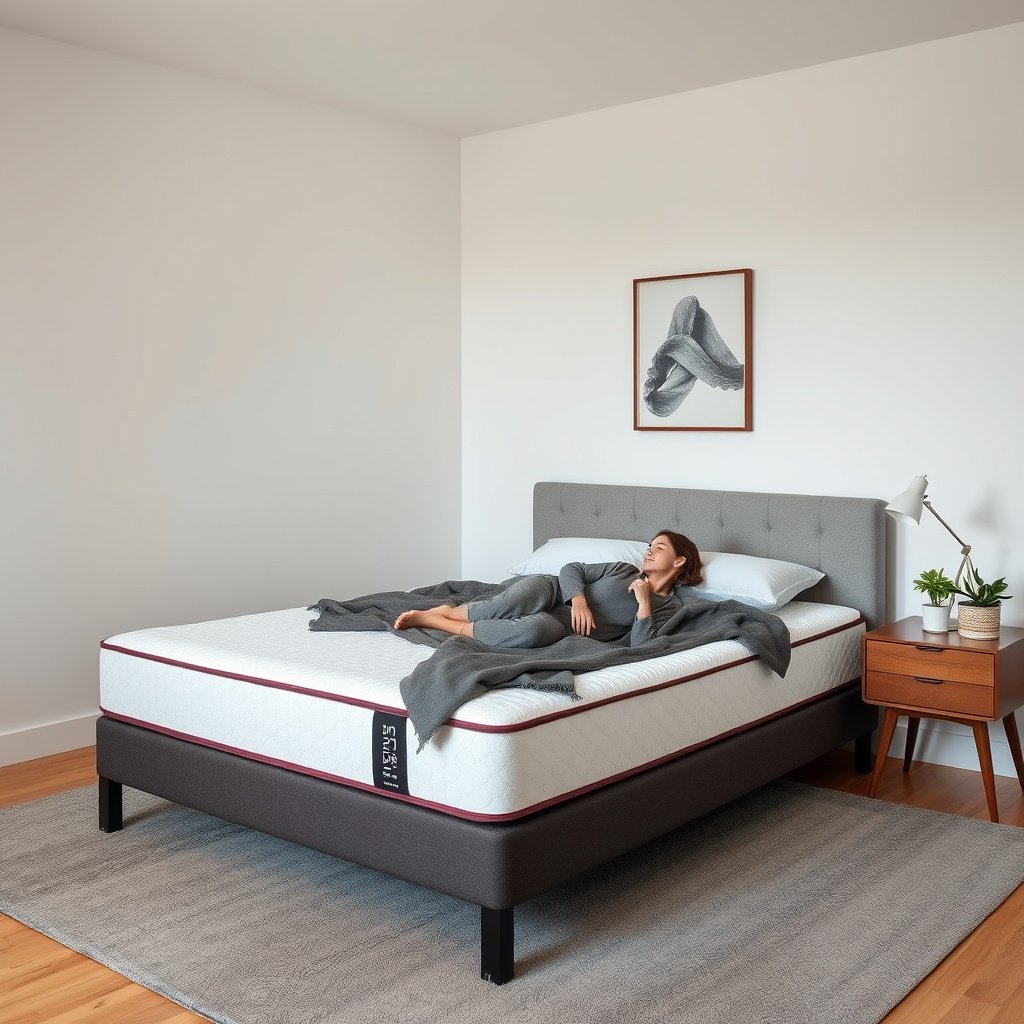 Check for hip and lumbar misalignment due to mattress softness for stomach sleepers with sciatica.