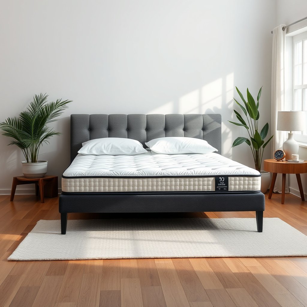 A plush mattress demonstrating comfort and support for side sleepers with allergies.