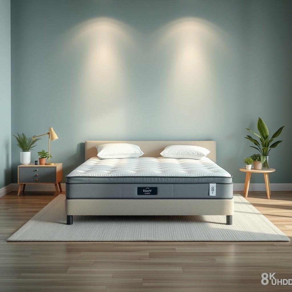 Plush mattress ensuring proper spine alignment for stomach sleepers with asthma.