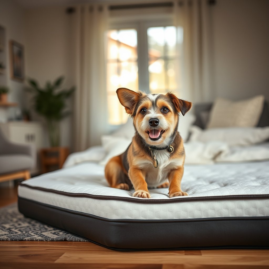 Preparing the area to clean a hybrid mattress affected by pet urine.