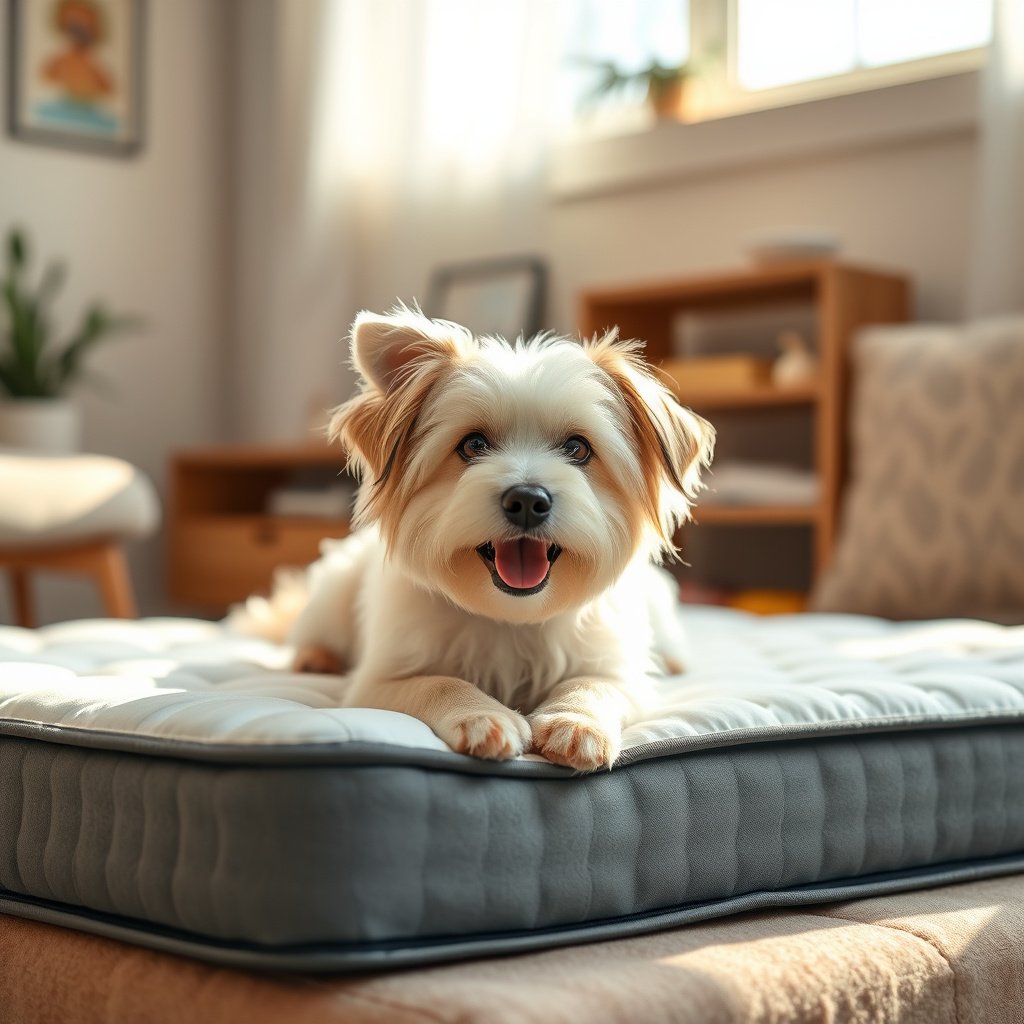Preparing a hybrid mattress for effective pet hair removal with cleaning tools and techniques.