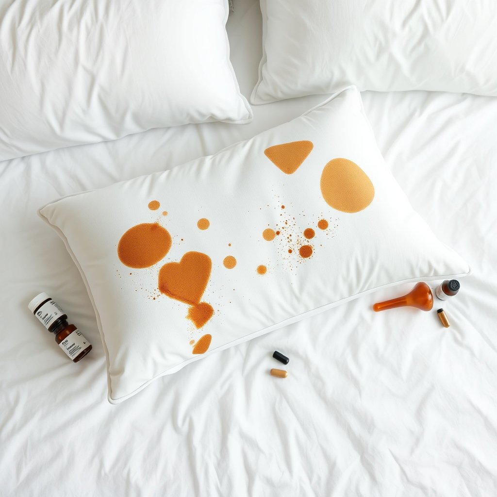 Preparing a pillow-top mattress for natural stain treatment to remove coffee stains.