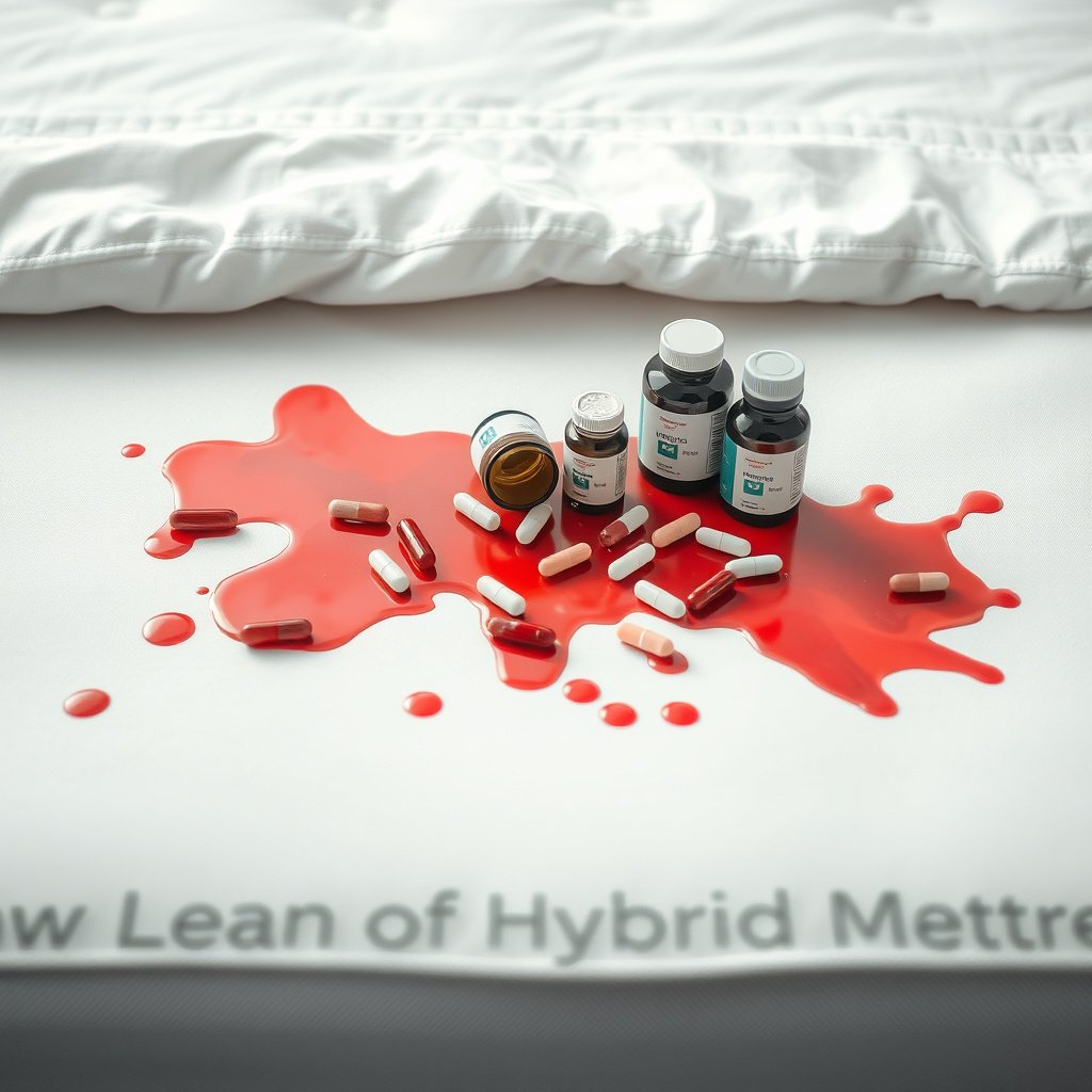 Steps to take before cleaning blood spills on a hybrid mattress naturally