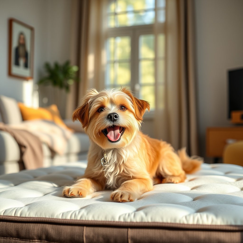 A clean area with protective covers set up for cleaning a hybrid mattress from pet urine odors.