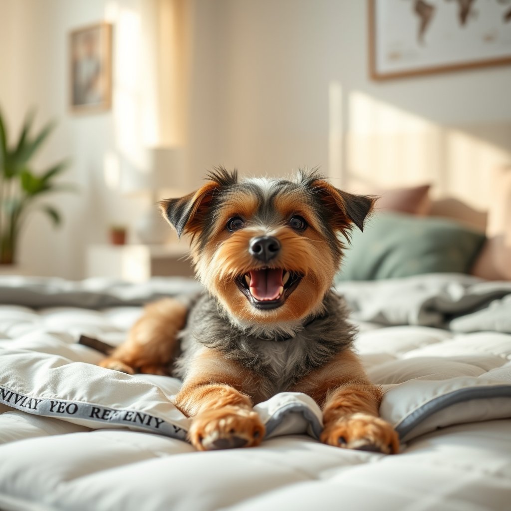 A clean cotton mattress prepared for moving, showcasing a tidy area free of pet dander.